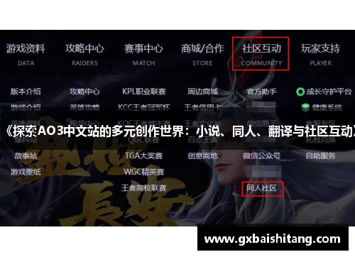 《探索AO3中文站的多元创作世界：小说、同人、翻译与社区互动》